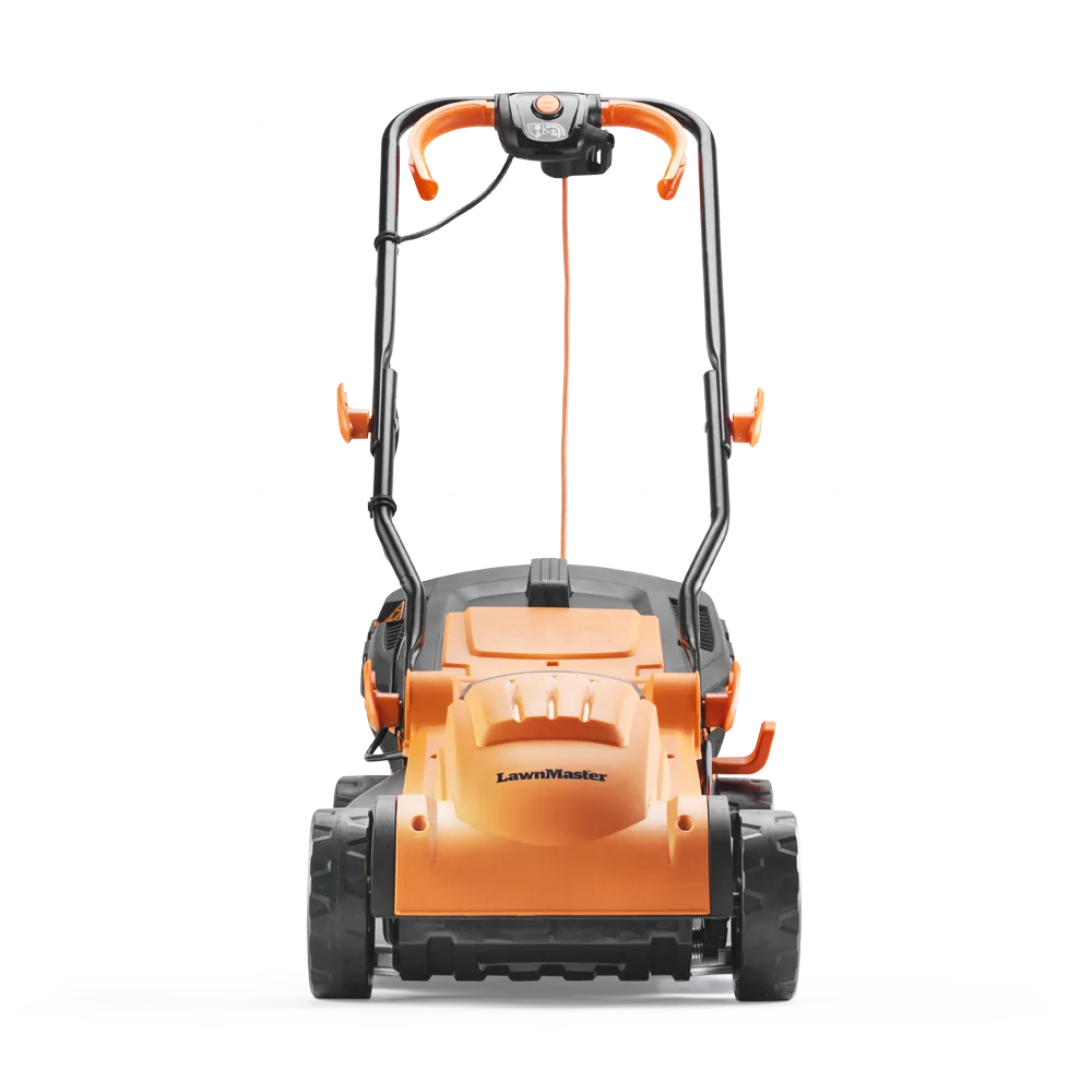 LawnMaster 1400W 34cm Electric Rotary Lawnmower front on