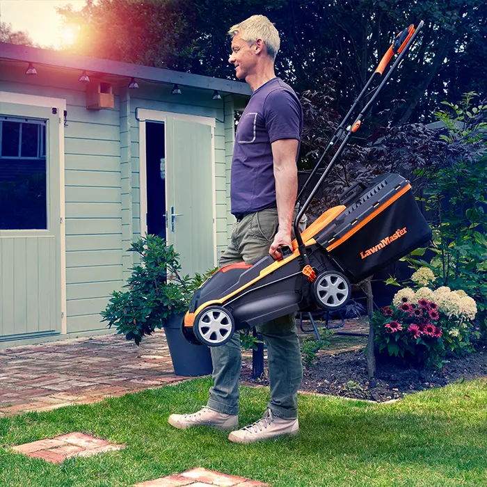 LawnMaster MX 24V 34cm Mower with Carry Handle