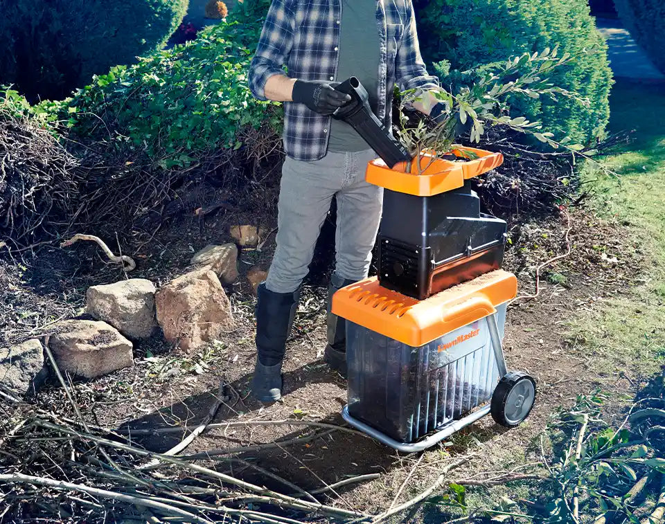 LawnMaster Quiet Shredder in a Garden in ireland