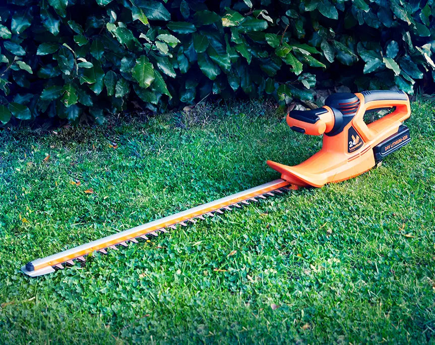 MX 24V Cordless Trimmer with 2 Year Guarantee in an Irish Garden
