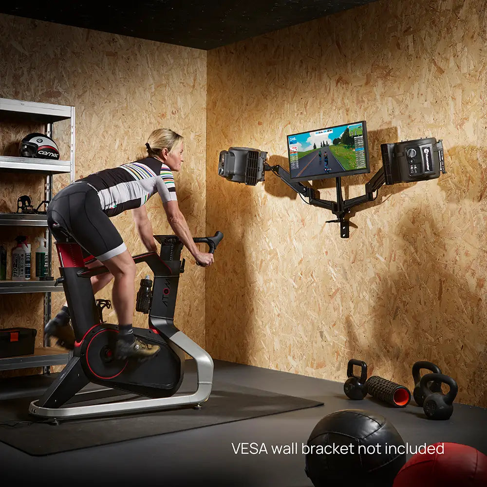 Vacmaster Cardio54 Fitness Fan mounted with a VESA Bracket