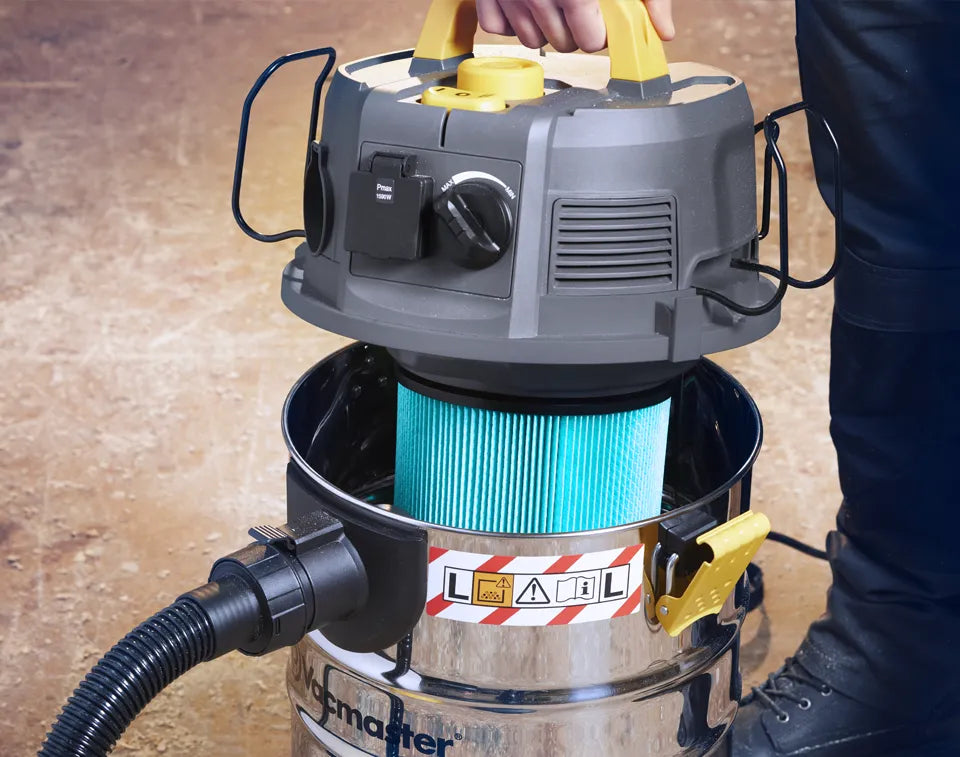 Vacmaster L Class open revealing Hepa filter