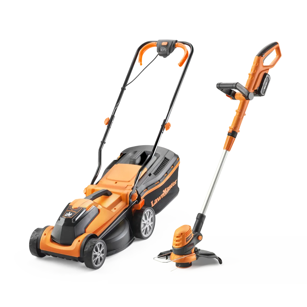 LawnMaster 24V 34cm Cordless Lawn Mower and Grass Trimmer Bundle by Cleva Ireland- MFGT COMBO Ireland