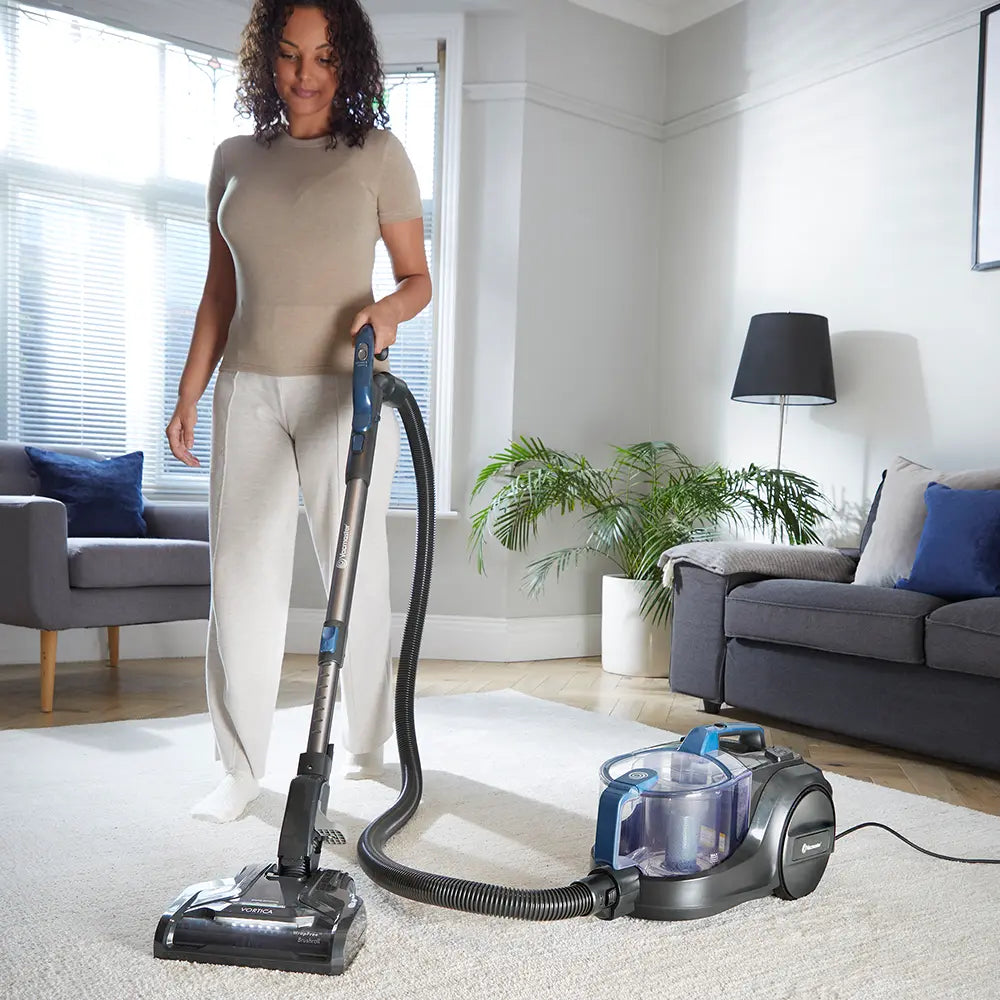 Cylinder Vacuum Cleaner Vortica vacuuming carpet CC0201EHUK 