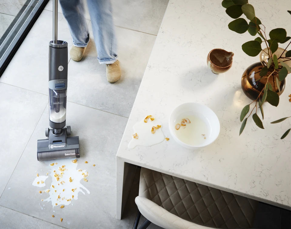 HA2203UK Vacmaster EasyClean HVA cereal spill in a kitchen in Ireland