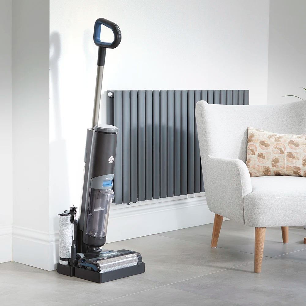 Vacmaster cordless Hard Floor Cleaner HVA on charging dock in open plan diner HA2203UK