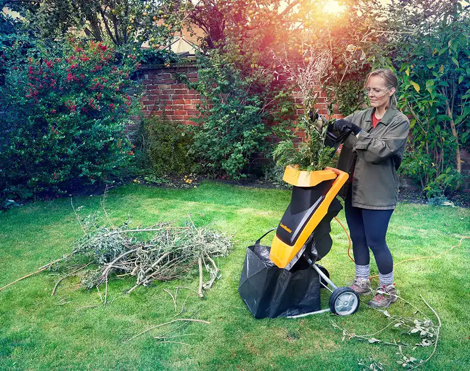 LawnMaster Impact 2400W Shredder in an Irish Garden