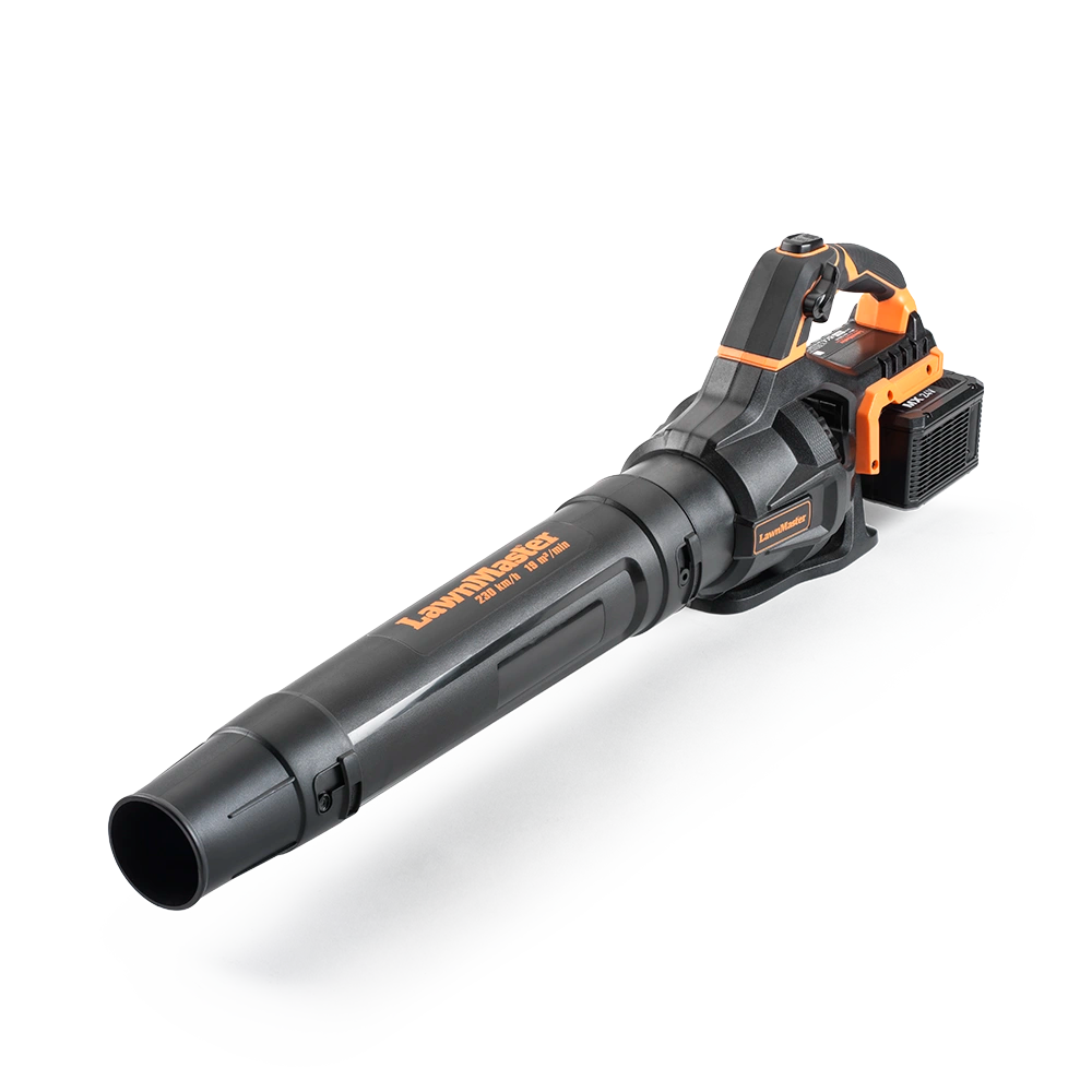 LawnMaster 48V Axial Leaf Blower with batteries