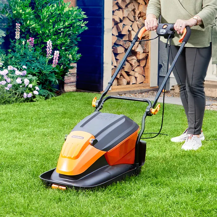 LawnMaster Hover Mower on an Irish Lawn