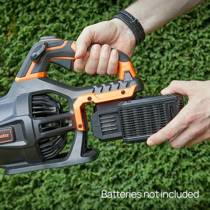 Attaching batteries to LawnMaster 48V Axial leaf blower