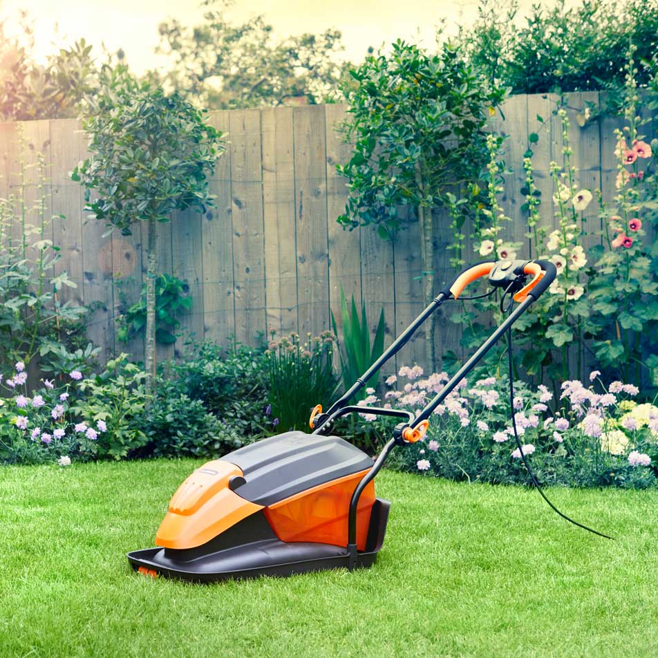 LawnMaster Hover Collect Lawn Mower 1500W 33cm MEH1533 in small to medium garden