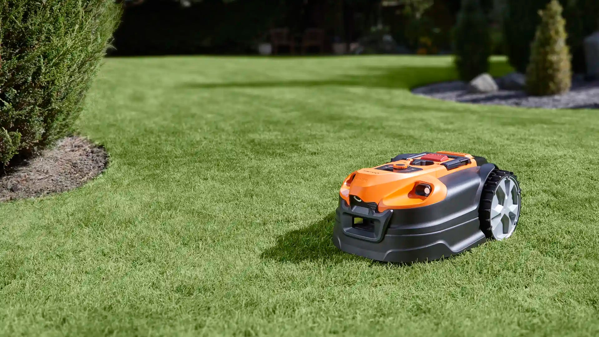 LawnMaster VBRM18 OcuMow18 Robot Mower on Irish lawn Easter Sale