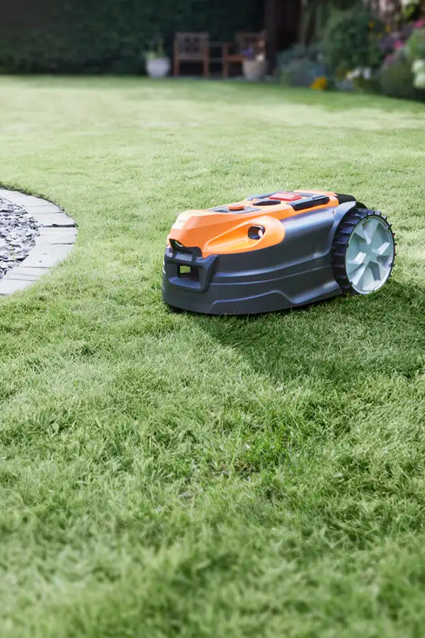 LawnMaster VBRM18 OcuMow18 Robot Mower on Irish lawn Easter Sale