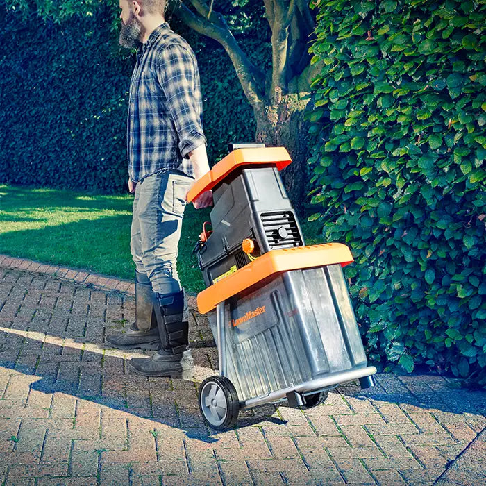 Robust and Powerful LawnMaster Quiet Shredder in an Irish Garden