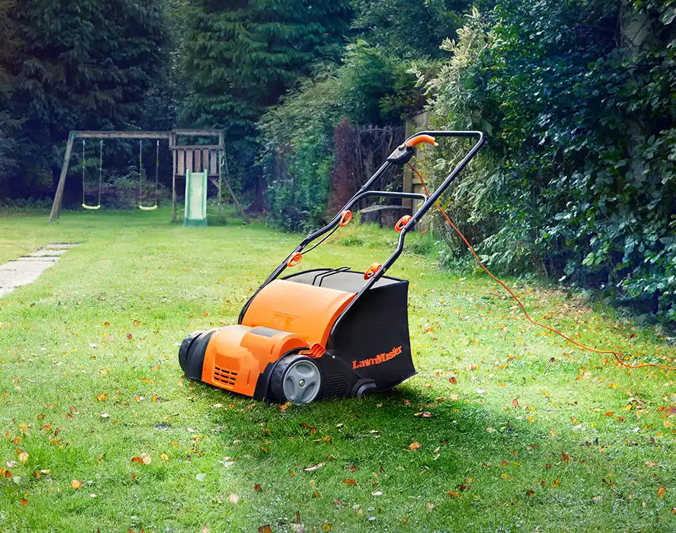 LawnMaster ireland Scarifier in a Garden