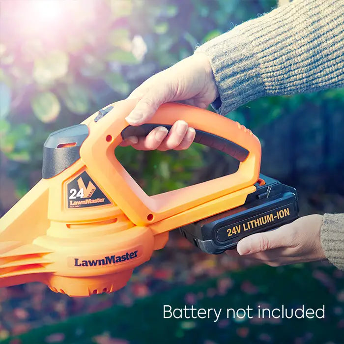 MX 24V Bare Cordless Leafblower in an Irish Garden