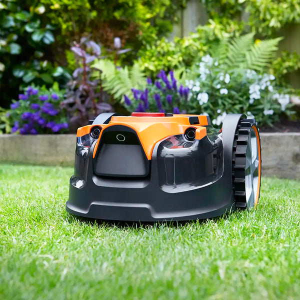 Robot Lawn Mower vBRm16C2-01 OcuMowCamera and Sensors on an Irish Lawn LawnMaster