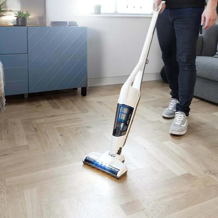 Lightweight Irish Cordless Vacuum being used on a hard floor - Vacmaster Joey Compact